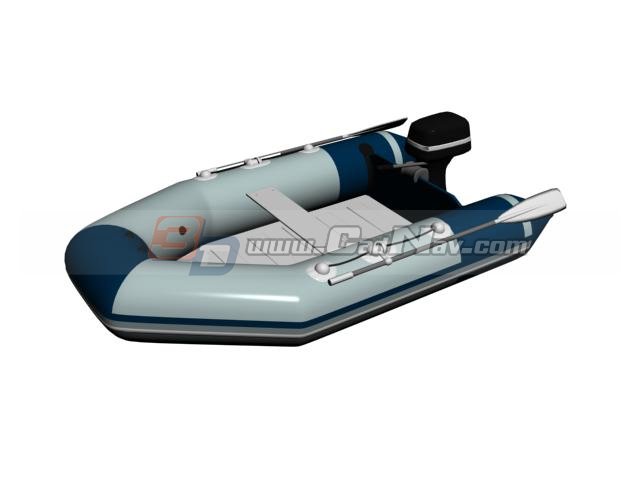 Inflatable Boat Rubber Dinghy 3d rendering