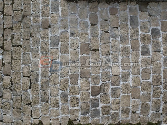 Old stone block pavement texture