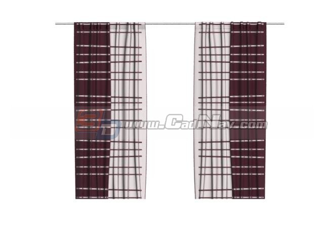 Hospital partition curtain 3d rendering