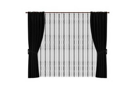 Printed fabric window shade 3d model 3DMax files free download - CadNav