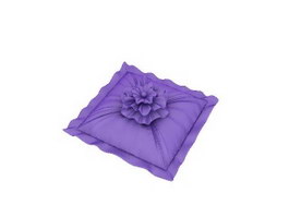 Embroider cushion pillow 3d model preview
