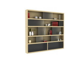 Wall Cabinet Bookshelf 3d model preview