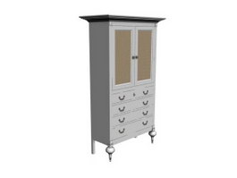 Antique Cabinets Wooden wall cabinet 3d model preview