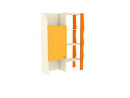 Kids Room Wardrobes Wall Cabinet Storage Rack 3d model preview