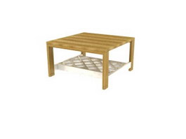 Wood sofa table 3d preview