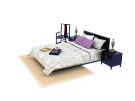 Modern bedroom sets 3d preview