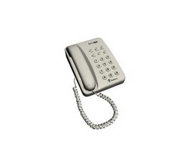 Telephone set 3d model preview