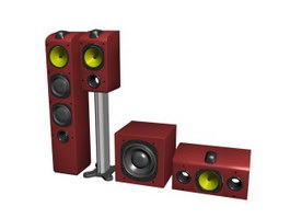 Speaker Audio System 3d model preview