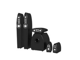 Disco speaker sound system 3d model preview