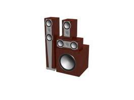Home Theater Audio System 3d model preview