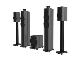 Digital sound box speaker 3d model preview