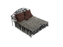 Europe style iron bed 3d preview