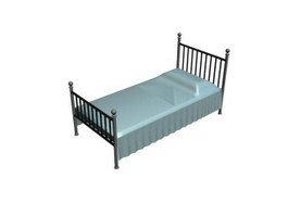 Iron children bed 3d preview