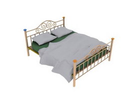 Wrought iron bed 3d model preview