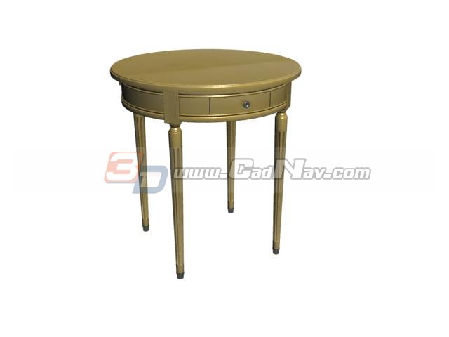 Europe style Round Coffee Table 3d rendering