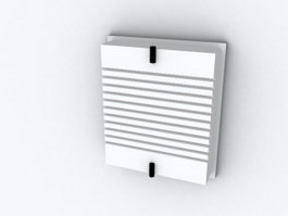 Cube led wall light 3d model preview