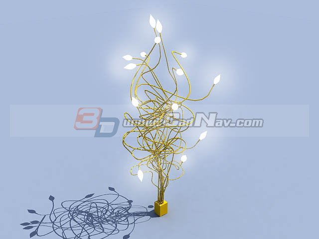 Decorative Metal Floor Lamp 3d rendering