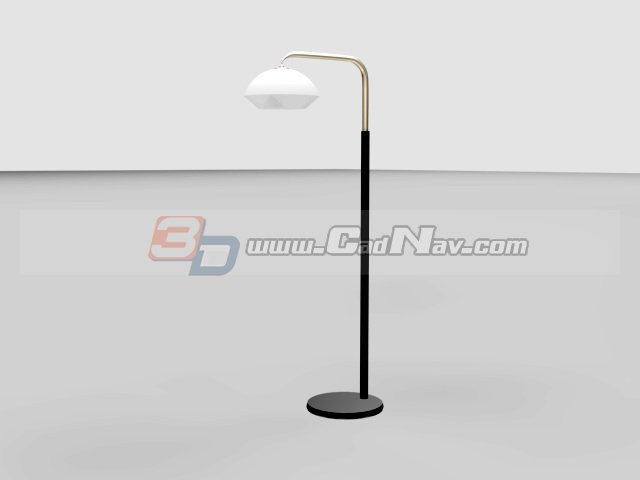 Stainless Steel Fishing Floor Lamp 3d rendering