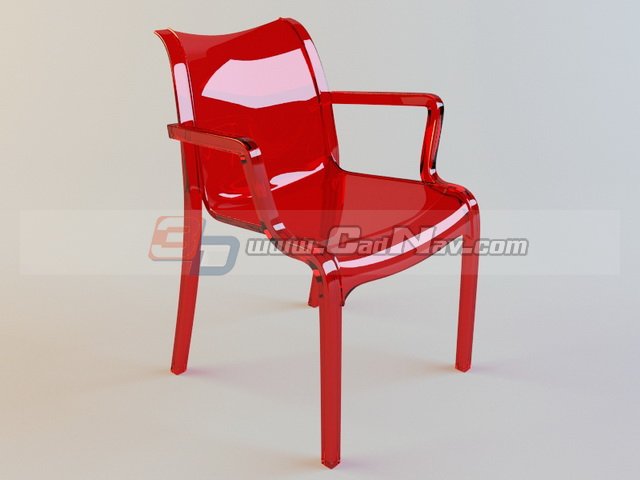 Garden Plastic Leisure Chair 3d rendering