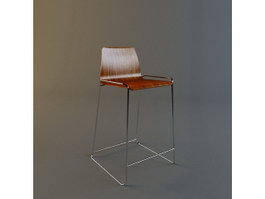 Modern Bar Stool Chair 3d model preview