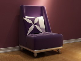 European style sofa chair 3d model preview