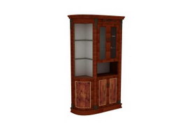 Kitchen cabinet wine rack 3d model preview