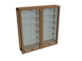 Glass cabinet display cases 3d preview