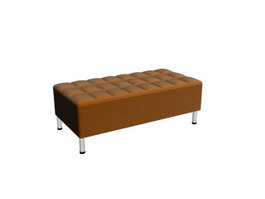 Fabric Sofa Footstool 3d model preview