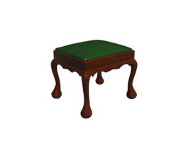 Antique Furniture Piano Music Stool 3d model preview