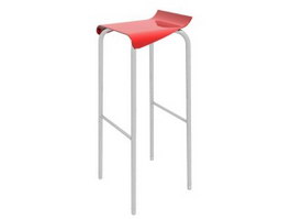 Salon Saddle stool 3d model preview
