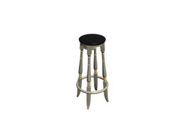 French Bar Stool 3d preview