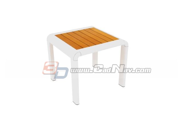 Bamboo square stool 3d rendering