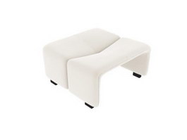 Multifunction stool ottoman 3d model preview