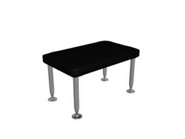 Leather Piano Bench Stool 3d preview