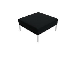 Square foot stool 3d model preview