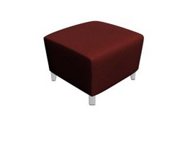 Knitted ottoman stool 3d model preview