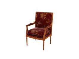 Upholstered Antique Chair 3d preview