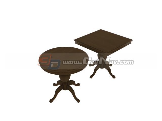 Side Table, End Table, Coffee Table 3d rendering