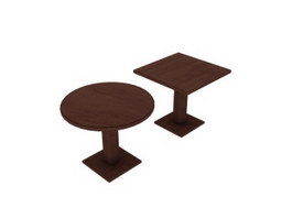 Corner table and side table 3d preview