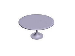 Dining round table 3d model preview