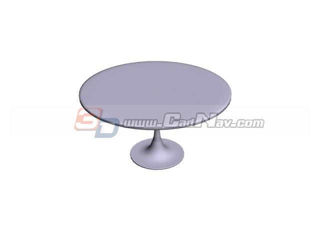 Dining round table 3d rendering