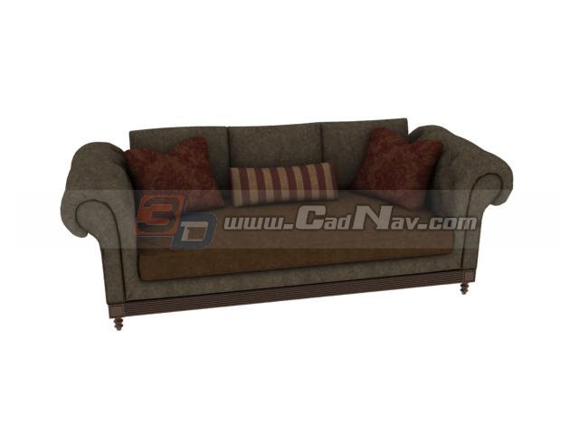 Living room Sofa Settee 3d rendering