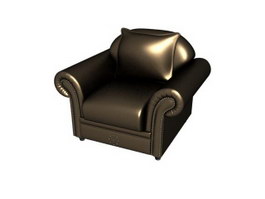 Hotel furniture leather sofa 3d preview