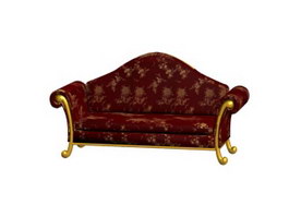Antique reproduction sofa 3d model preview