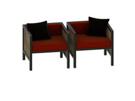 Single seater sofa chairs 3d preview