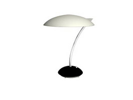 Round metal base table lamp 3d model preview