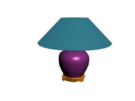 Glass table lamp 3d preview