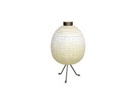 Fabric lamp shade ball table lamp 3d preview