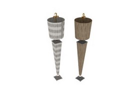 Twin Towers desk lamp 3d model preview