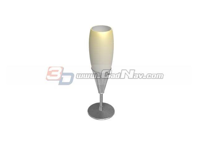 Table Wineglass Lamp 3d rendering